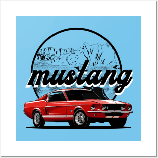 Classic Ford Mustang Posters and Art